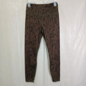 Varley Let's Go High Rise Leggings Brown Animal Print Medium